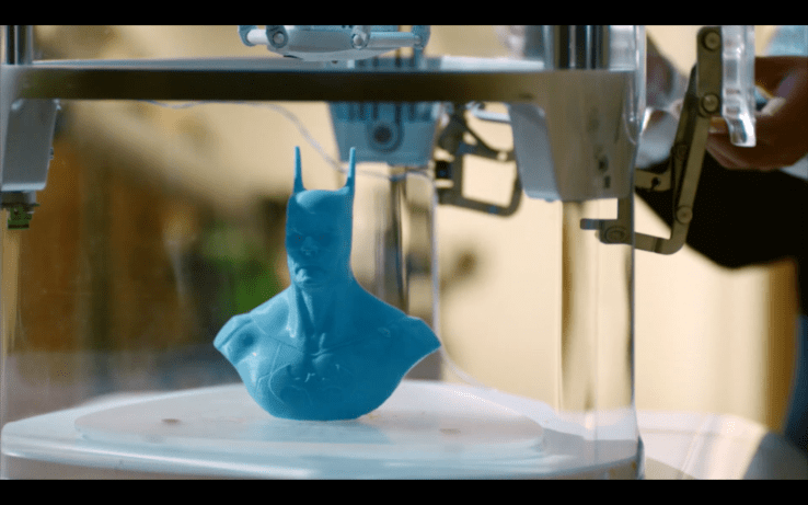3D printed Batman inside the Yeehaw printer