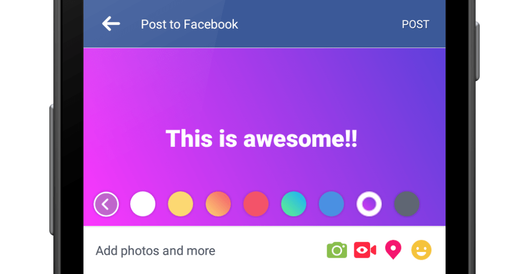 Facebook encourages text statuses with new colored backgrounds | TechCrunch