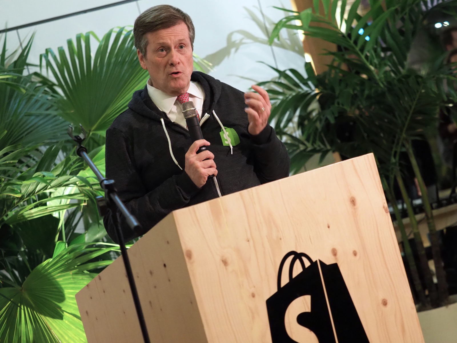 Toronto Mayor John Tory at Shopify's new expansion office opening.