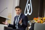 Brian Chesky, chief executive officer and co-founder of Airbnb Inc., speaks during an Economic Club of New York luncheon at the New York Stock Exchange