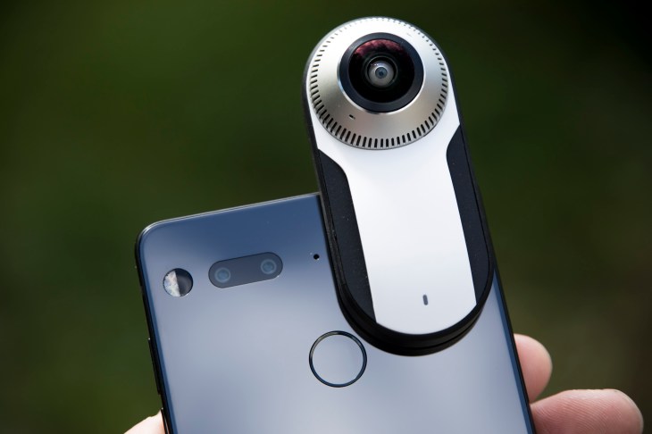 Essential Phone with 360 camera attachement