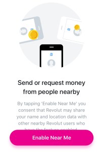 Revolut has a similar feature called 'Near Me'