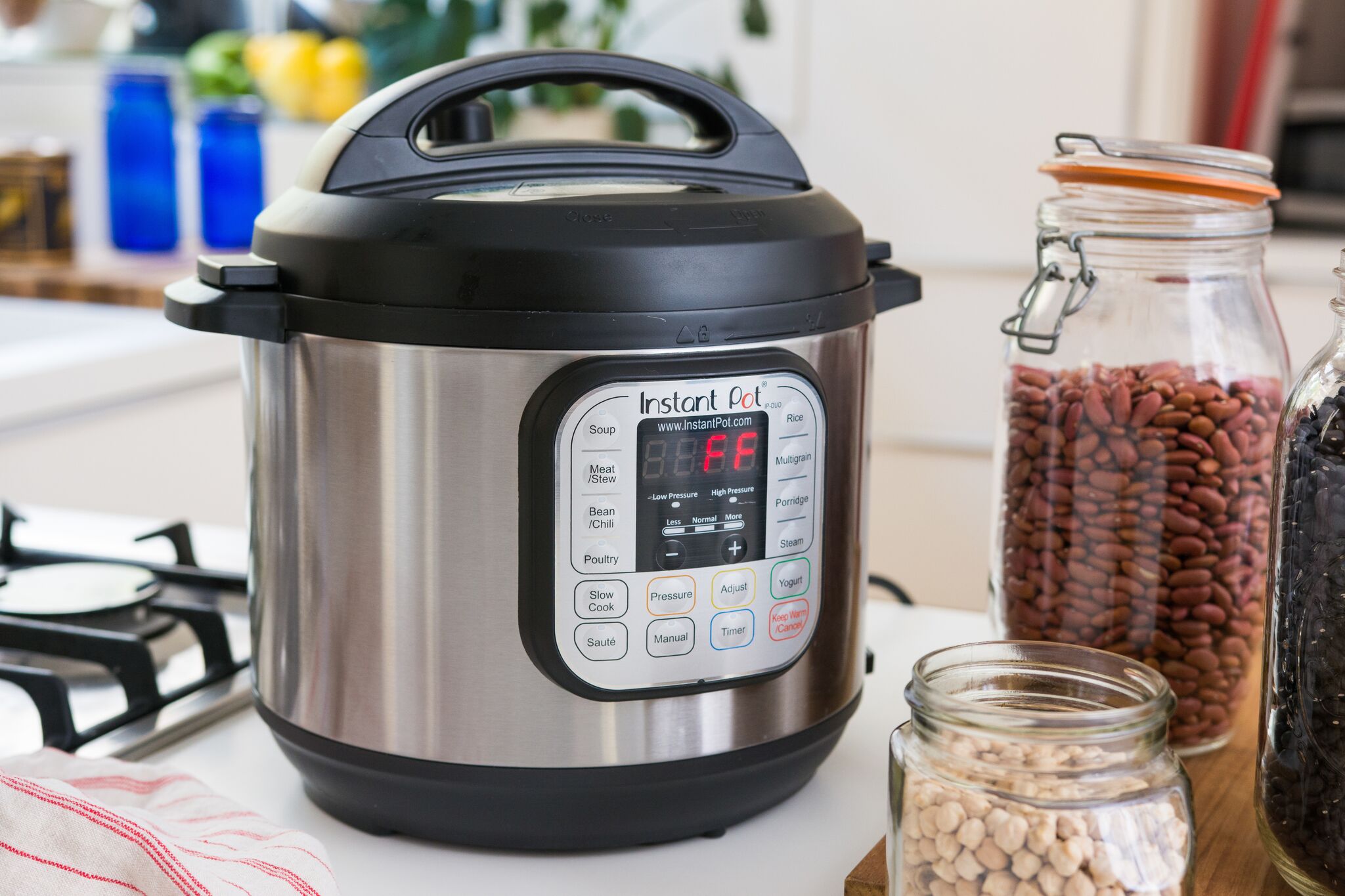 An Instant Pot sitting on a counter