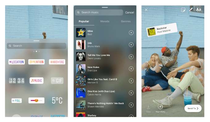 Instagram Stories now lets its 400M users add soundtracks