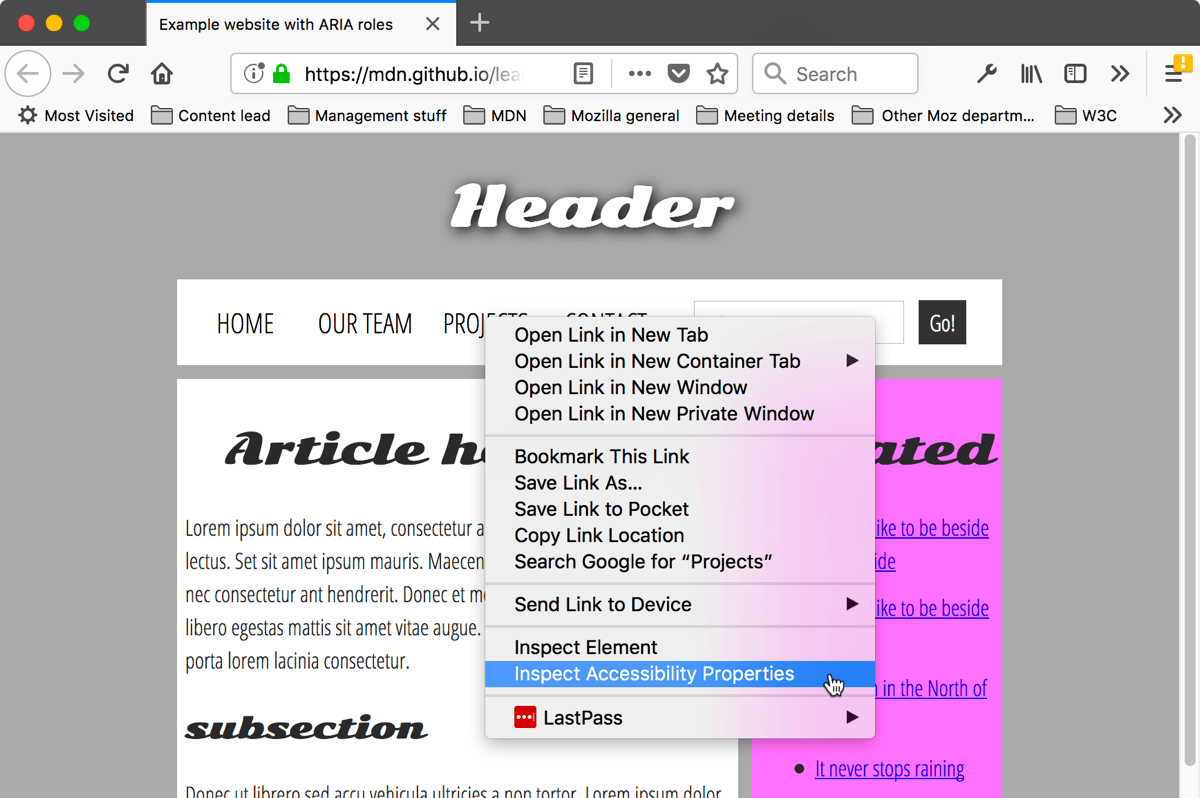 web-page-context-menu