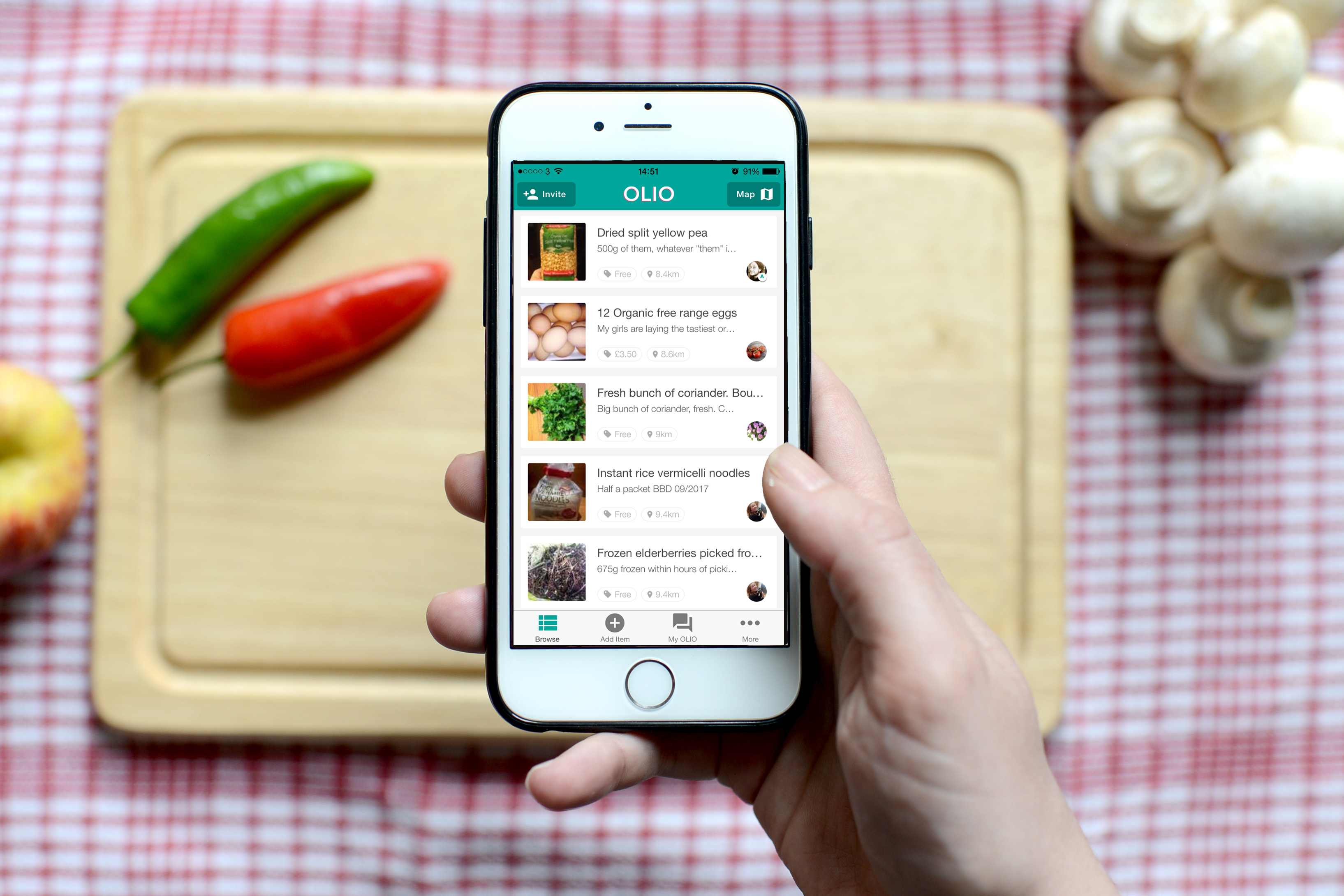 Olio - Share unwanted food items with your neighbours, 