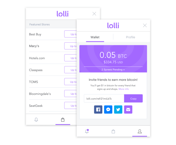 Lolli launches to give you free Bitcoin while you shop | TechCrunch