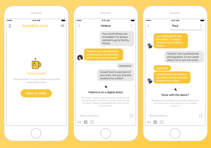 Bumble dating app launch
