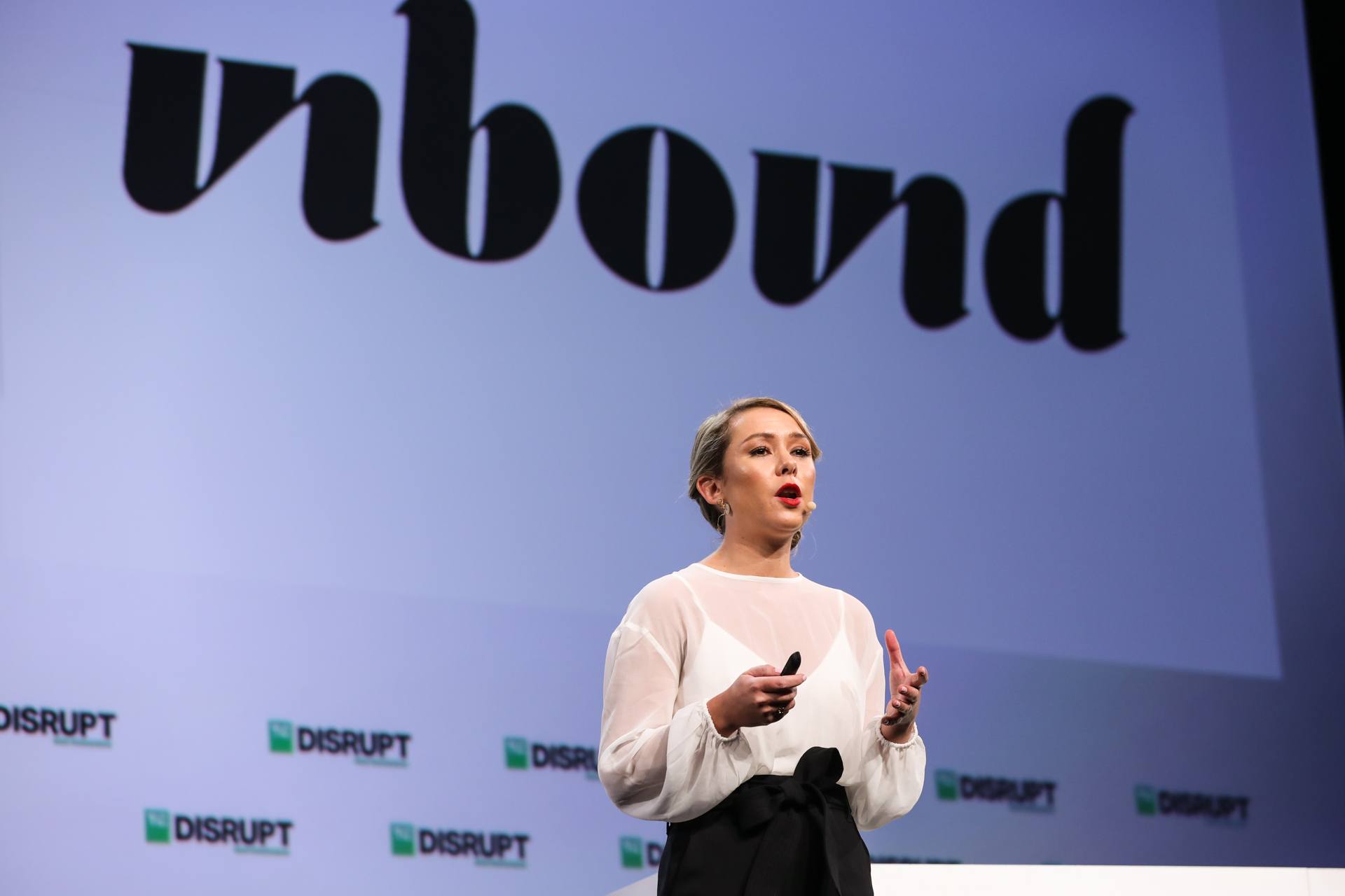 Unbound CEO Polly Rodriguez. The startup was a finalist at TC Disrupt SF Startup Battlefield finalist in 2018.