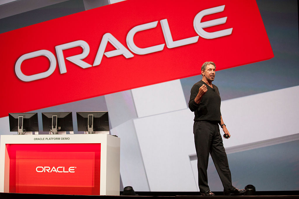 SAN FRANCISCO, CA - SEPTEMBER 30: Oracle co-founder Larry Ellison delivers the keynote address during the annual Oracle OpenWorld conference on September 30, 2014 in San Francisco, California. The conference runs through October 2. (Photo by Kimberly White/Getty Images)
