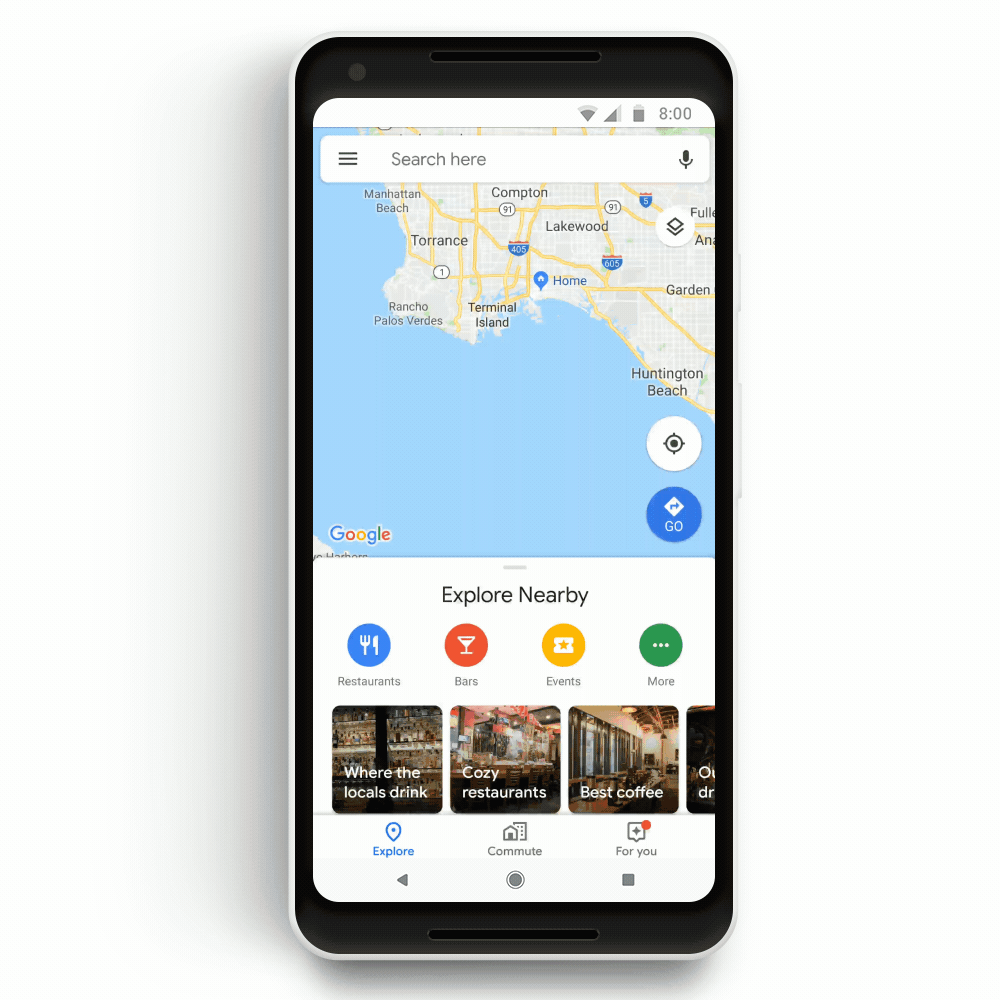 google maps adds commute tab and