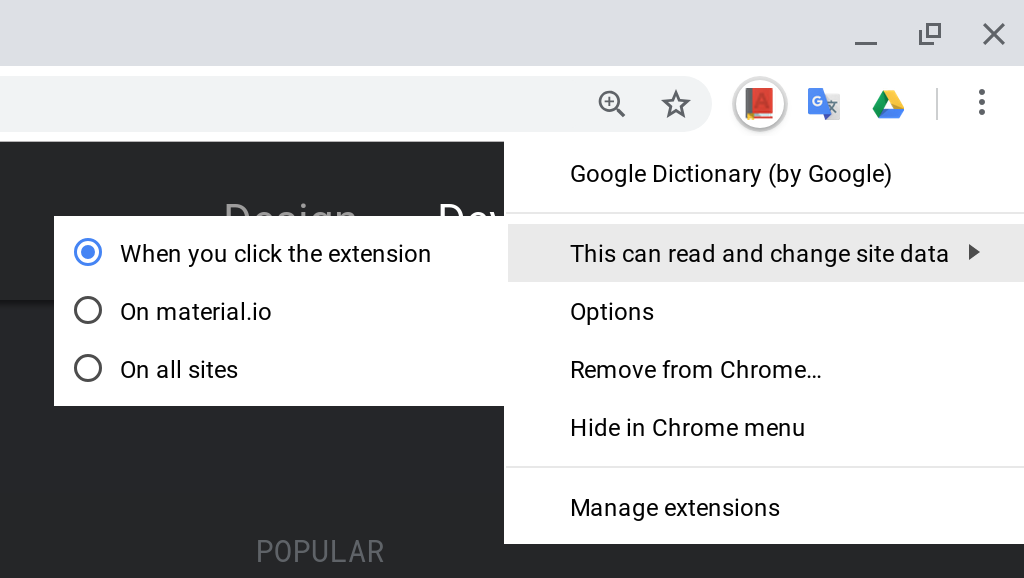 disable chrome extensions on startup