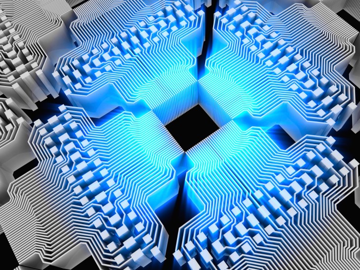 Quantum computer, electronic circuitry
