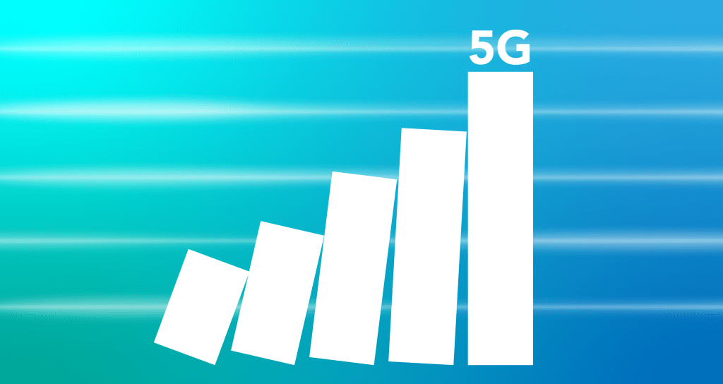 illustration of 5G bars