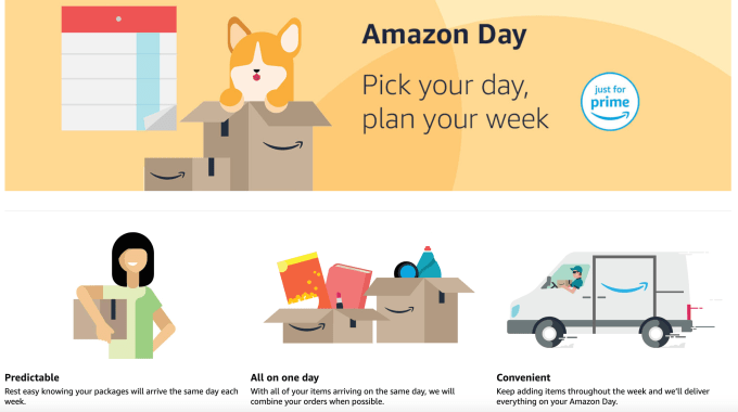 Prime members can choose a weekly delivery date with launch of  ' Day
