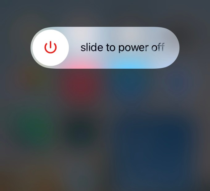 iPhone security: A screenshot of the "slide to power off" switch on an iPhone.