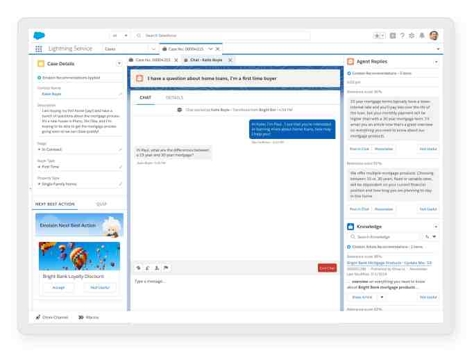 Salesforce update brings AI and Quip to customer service chat experienceSalesforce update brings AI and Quip to customer service chat experience - TechCrunchSalesforce update brings AI and Quip to customer service chat experience - TechCrunch - 웹