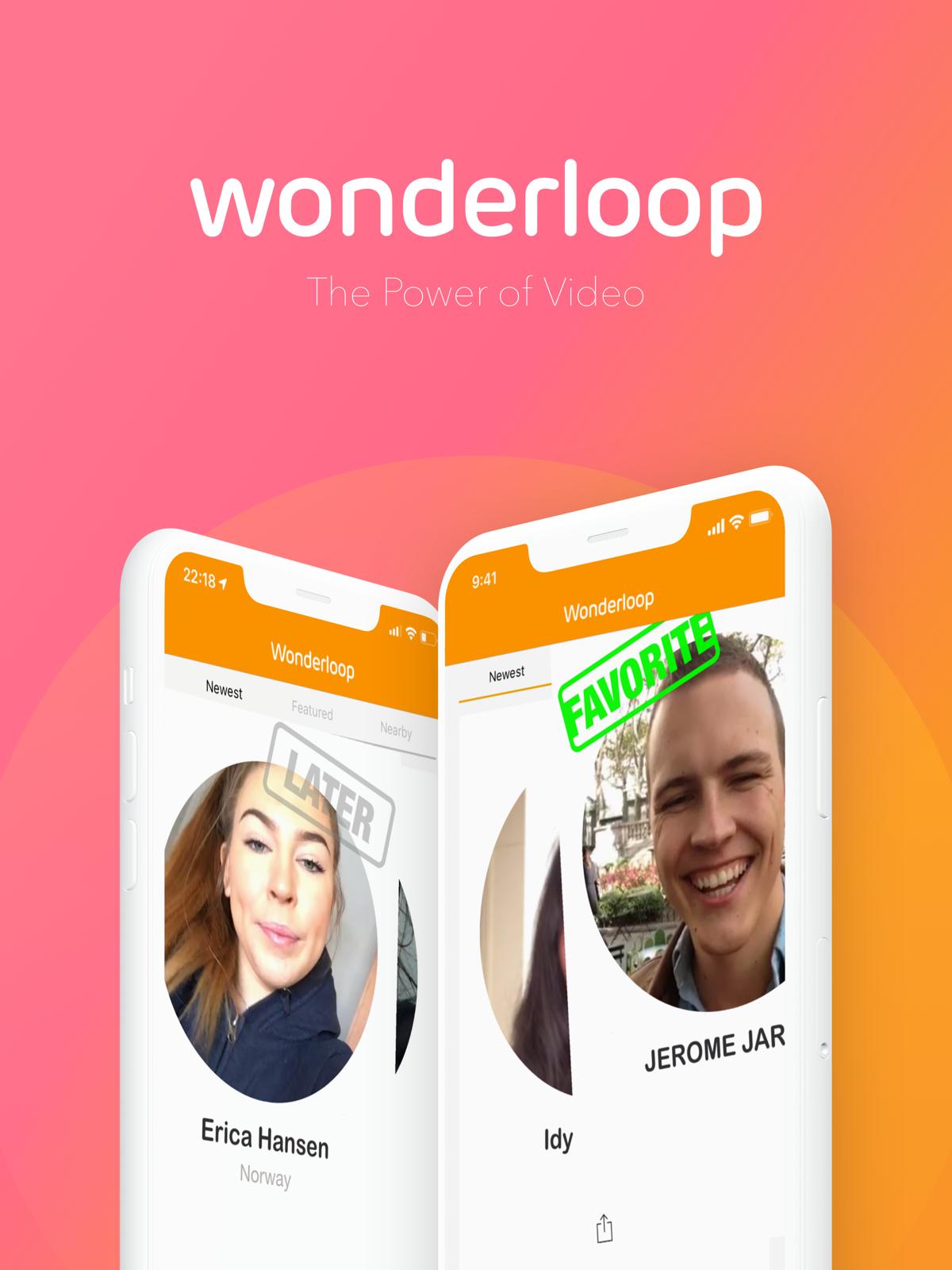 Wonderloop’s networking app lets you swipe left on video profiles instead of pictures
