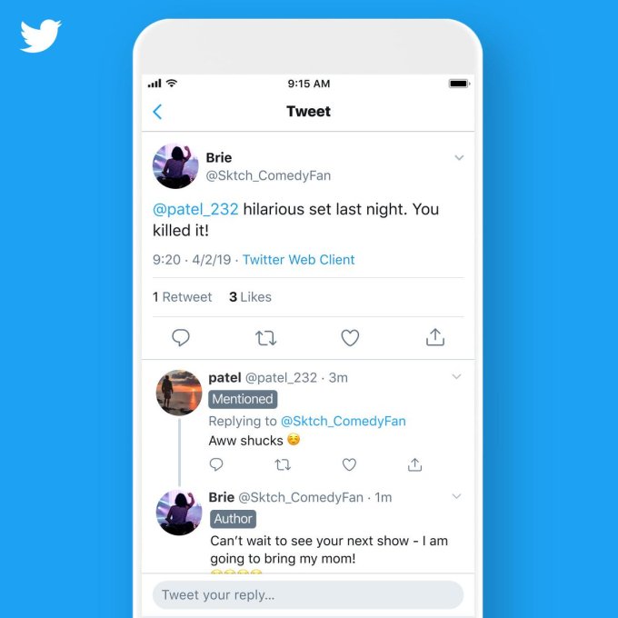 Twitter’s latest test focuses on making conversations easier to follow by labeling tweets