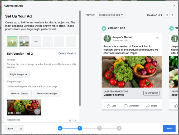 Facebook Automated Ads