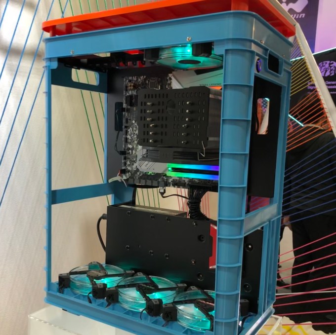 The interior of InWin's Alice chassis
