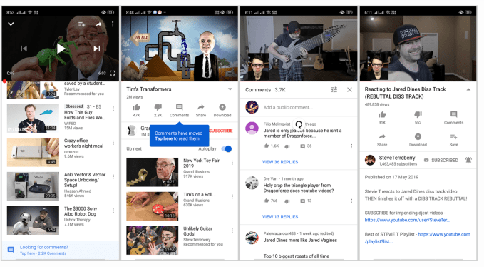 Youtube Confirms A Test Where The Comments Are Hidden By Default Techcrunch