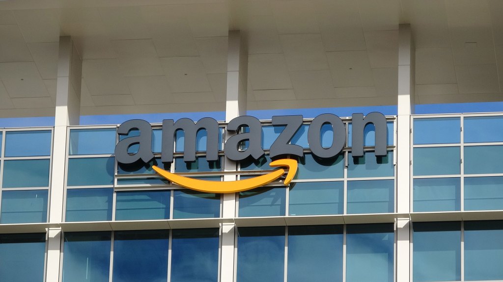 Amazon logo on a building