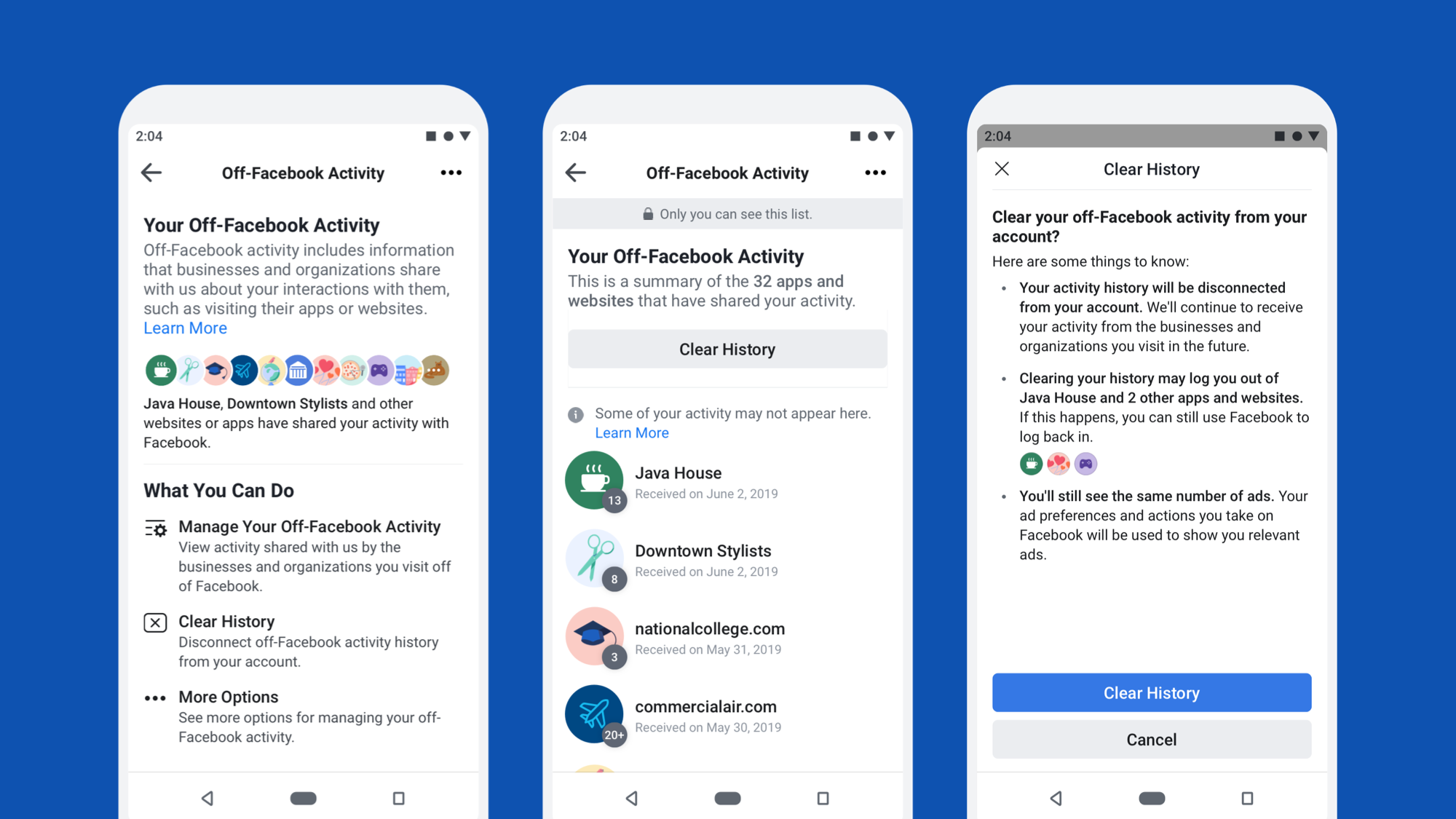 Facebook unveils new tools to control how websites share your data