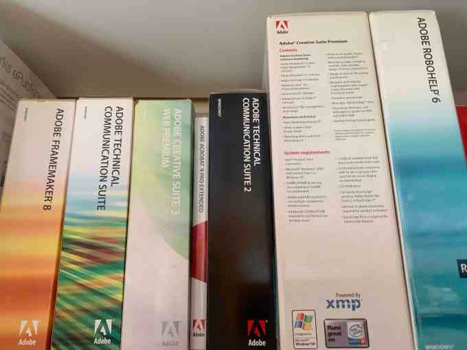 Adobe boxed software
