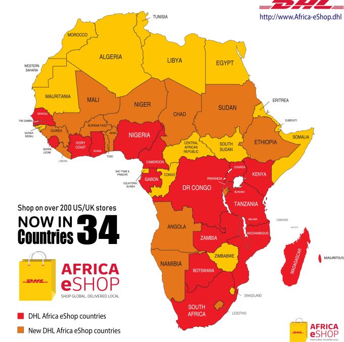 DHL AFRICA ESHOP MAP