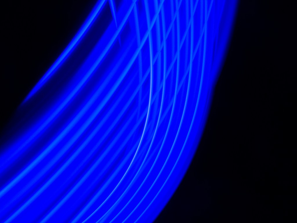 Virtual brilliant blue lines done made with light painting
