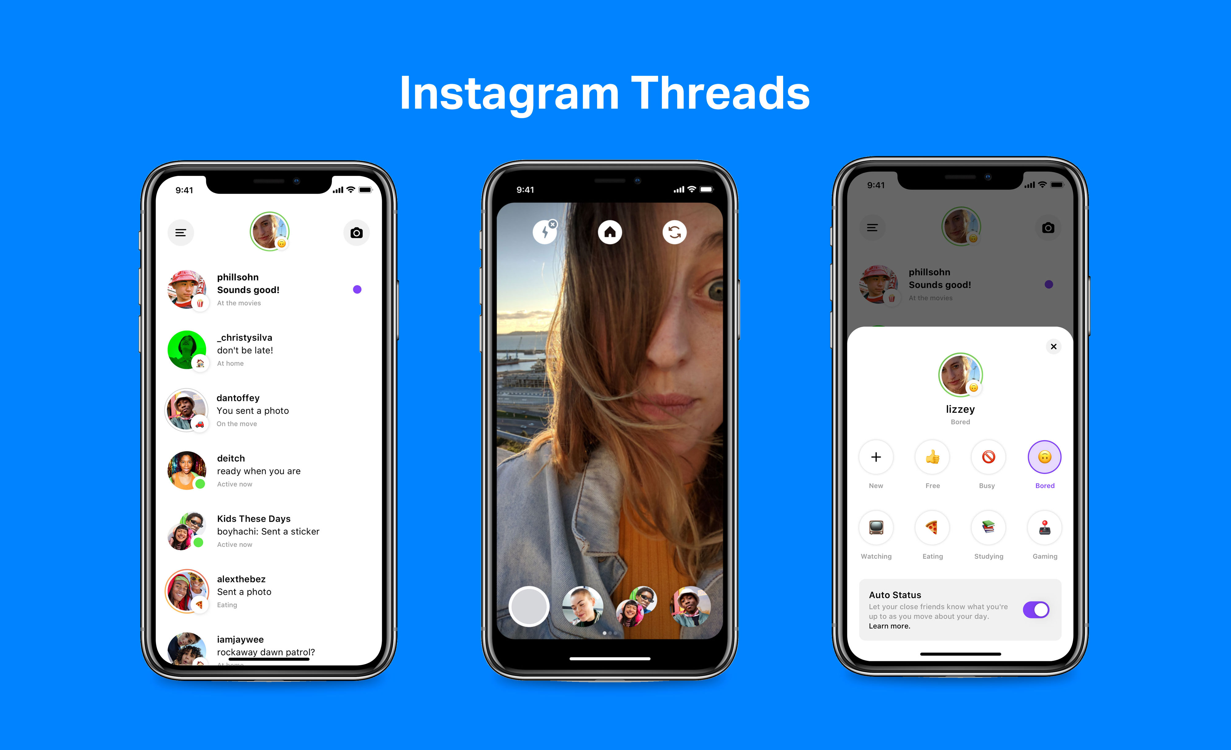 Instagram launches Threads, a Close Friends chat app with auto-status |  TechCrunch