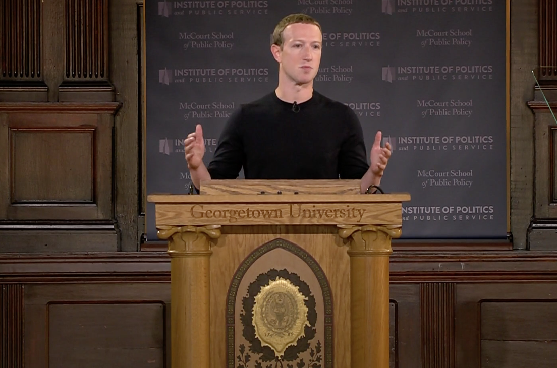 Zuckerberg Georgetown Speech