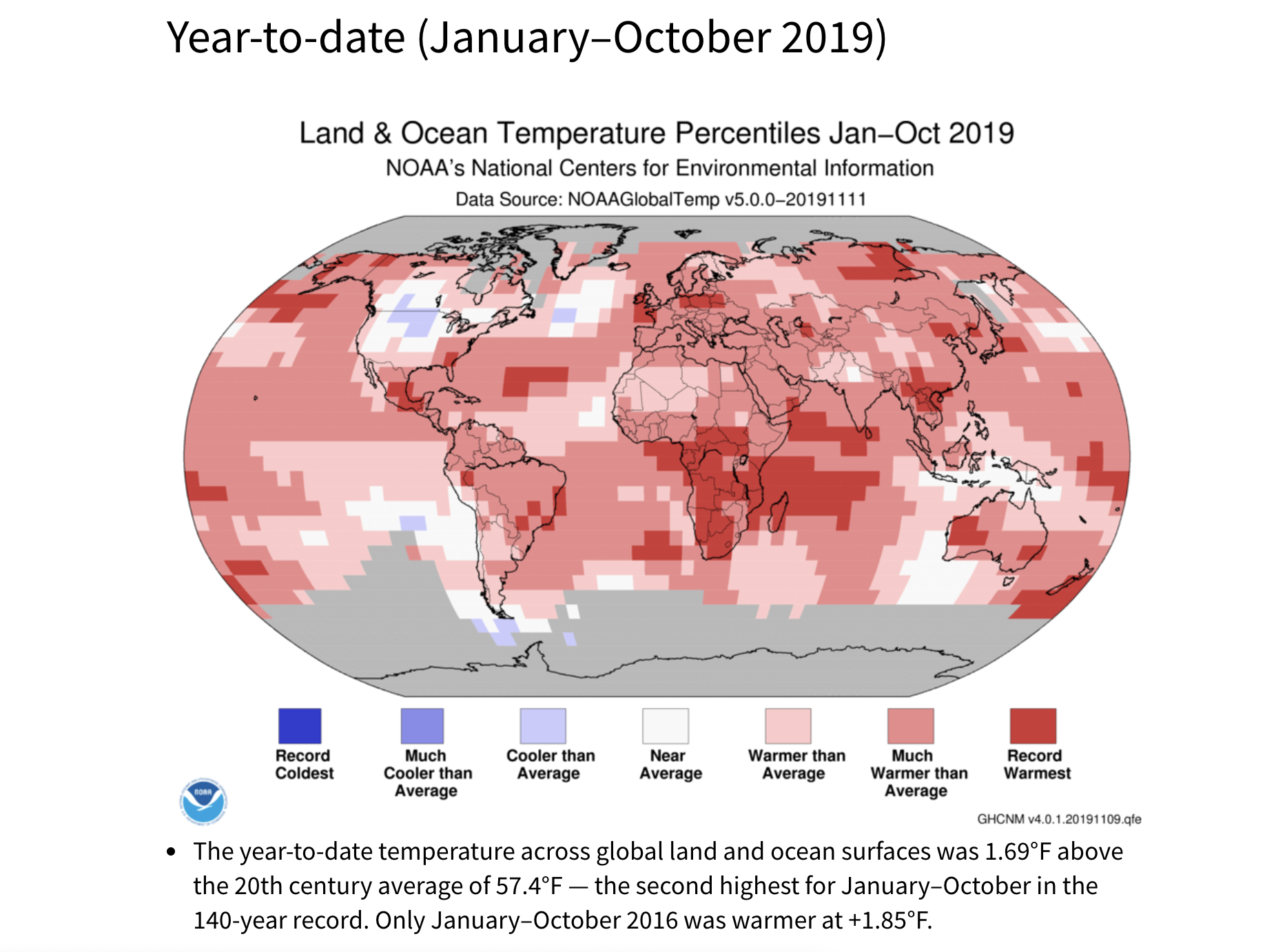 Earth Is Headed For Its Second Warmest Year In Recorded History The Record Was Three Years Ago Pnu
