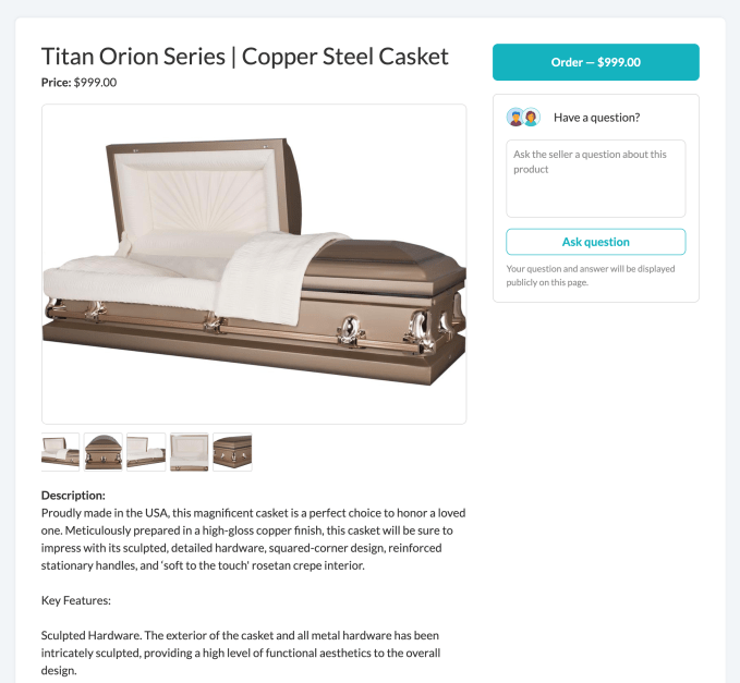 Ever Loved product page