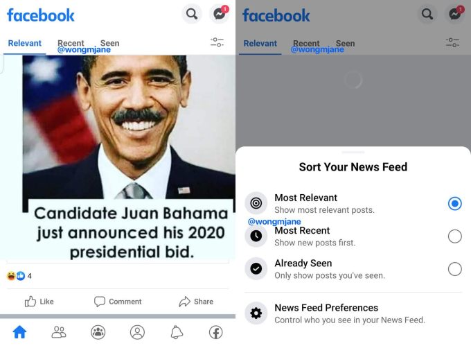 Facebook Tabbed News Feed Most Recent Seen - Facebook Prototypes Tabbed News Feed with Most Recent & Seen