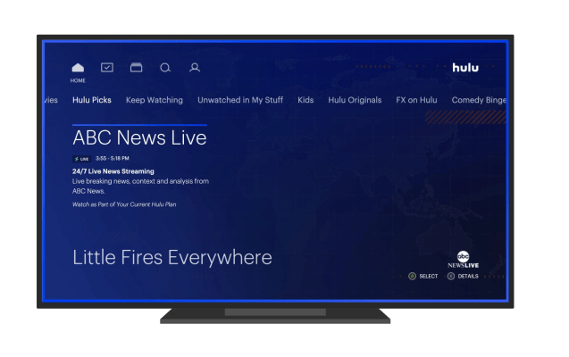 In response to COVID-19, Hulu adds a free live news stream to its on-demand app thumbnail