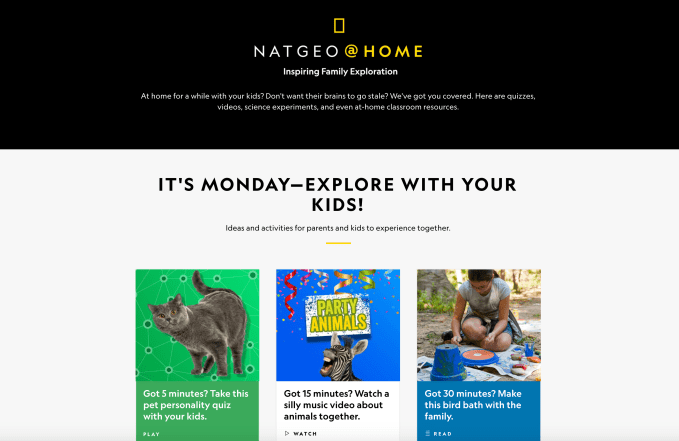 National Geographic Launches A Homeschool Hub For Parents And