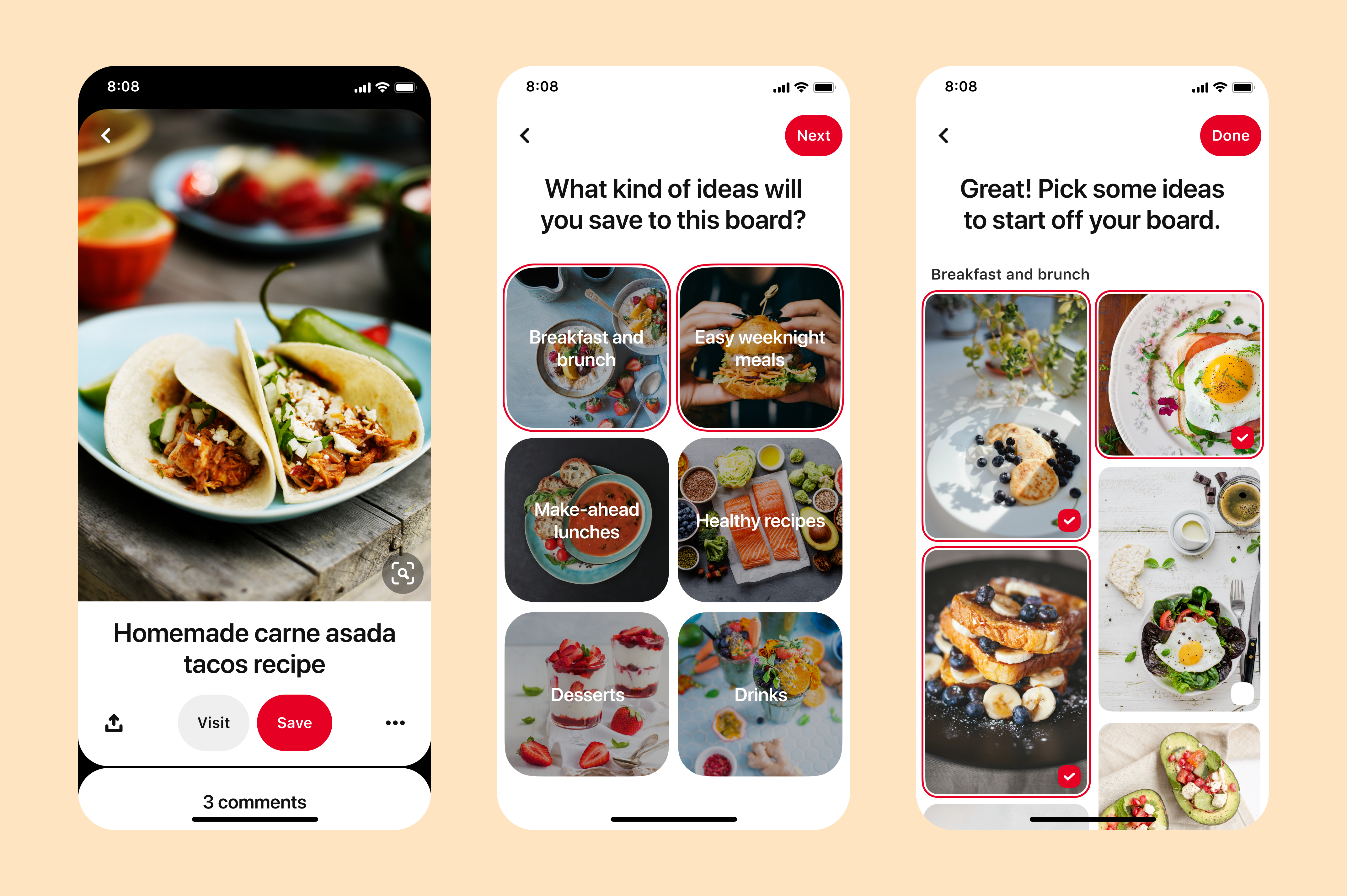 pinterest rolls out new board features including notes, dates and section suggestions | techcrunch