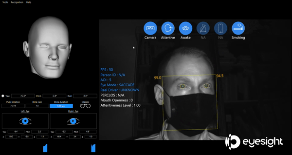 Driver Monitoring with mask