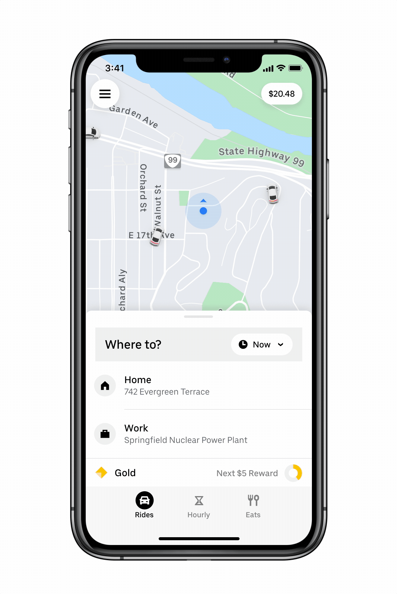 Uber Hourly for Rider feature
