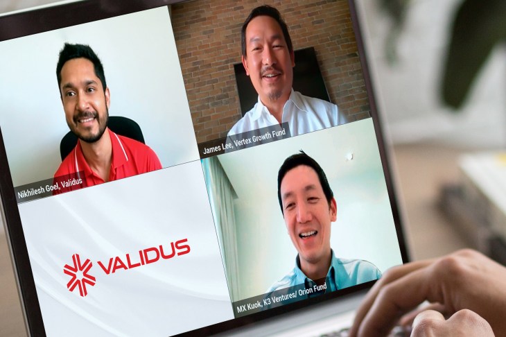 Nikhilesh Goel of Validus, James Lee of Vertex Growth Fund and MX Kuok of K3 Ventures