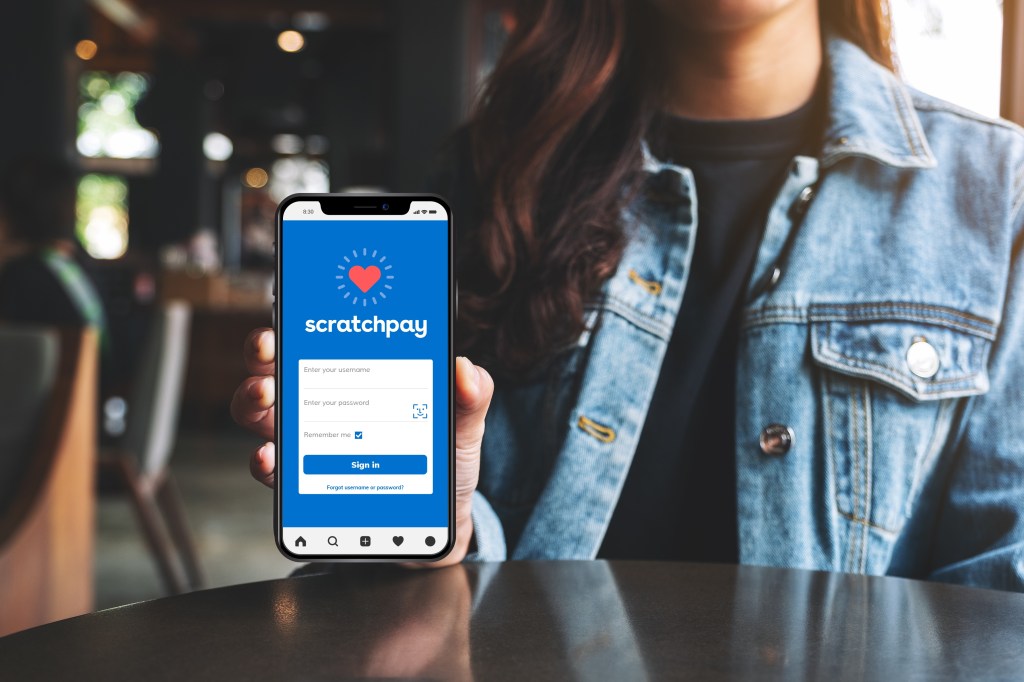 Scratchpay app on mobile phone