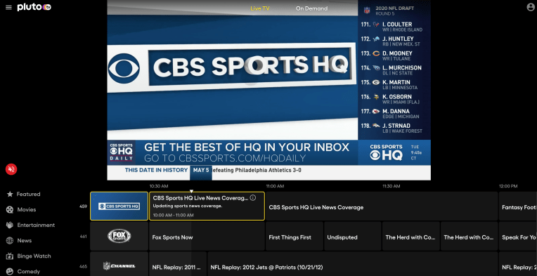 Pluto Tv Expands With Addition Of Cbs Sports Hq New Deals With