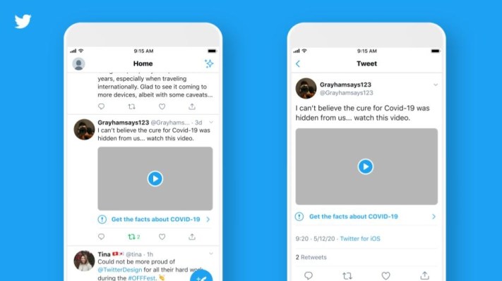 Twitter to add labels and warning messages to disputed and misleading COVID-19 info thumbnail