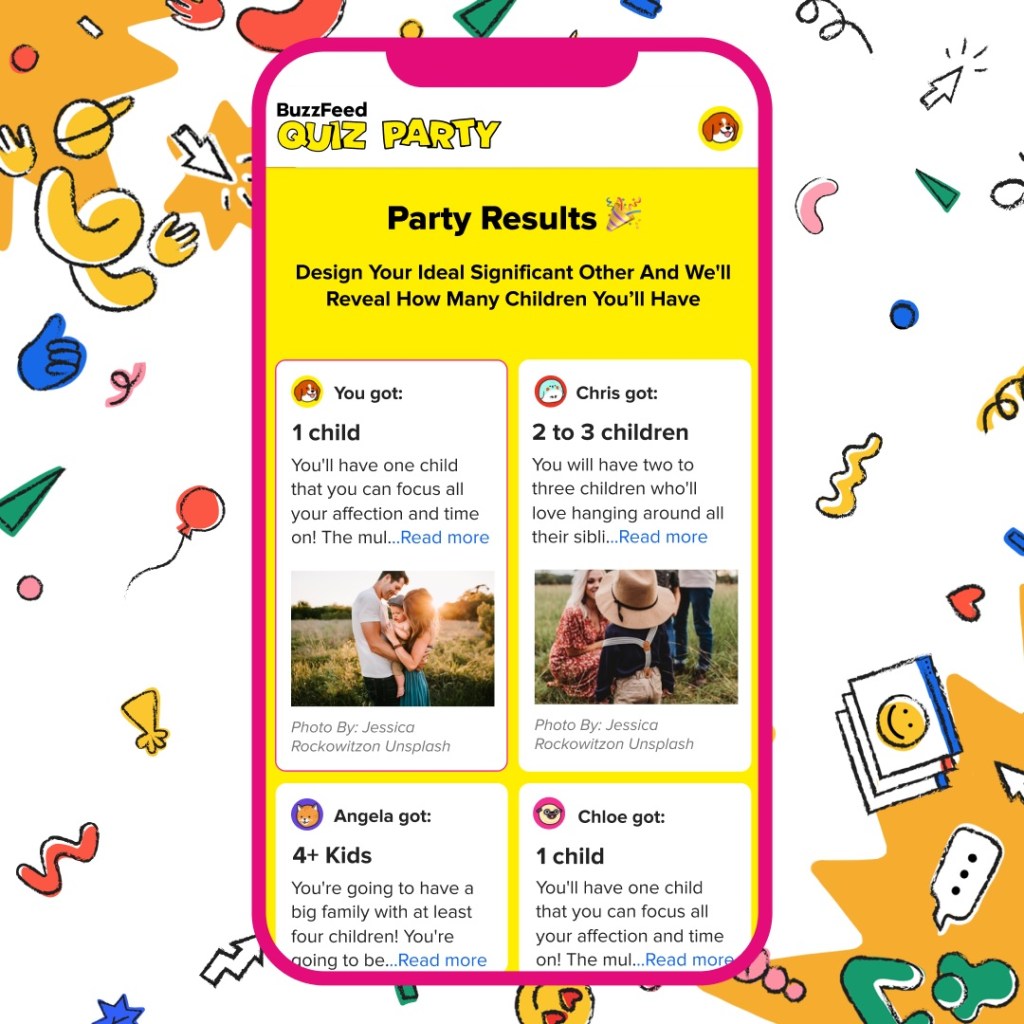 With BuzzFeed's new feature, you can take a Quiz Party with friends |  TechCrunch