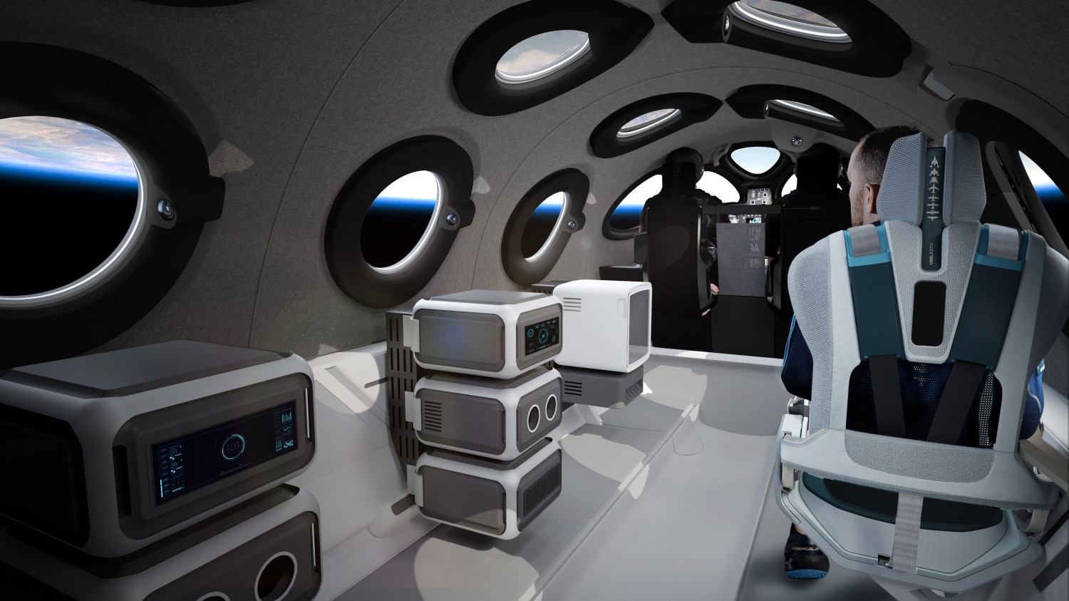Virgin Galactic Spaceship Cabin In Payload Configuration