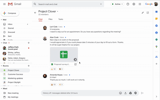 Gmail for G Suite gets deep integrations with Chat, Meet, Rooms and more |  TechCrunch