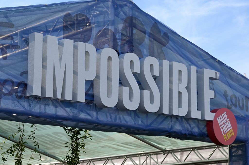 Impossible Foods booth, January 8, 2020 at the 2020 Consumer Electronics Show (CES)