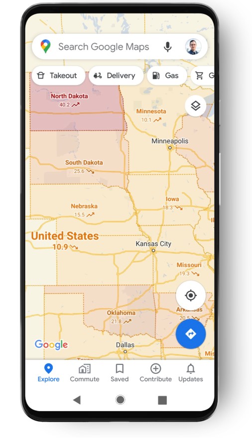 Actualización de Google Maps trae una nueva capa de COVID-19